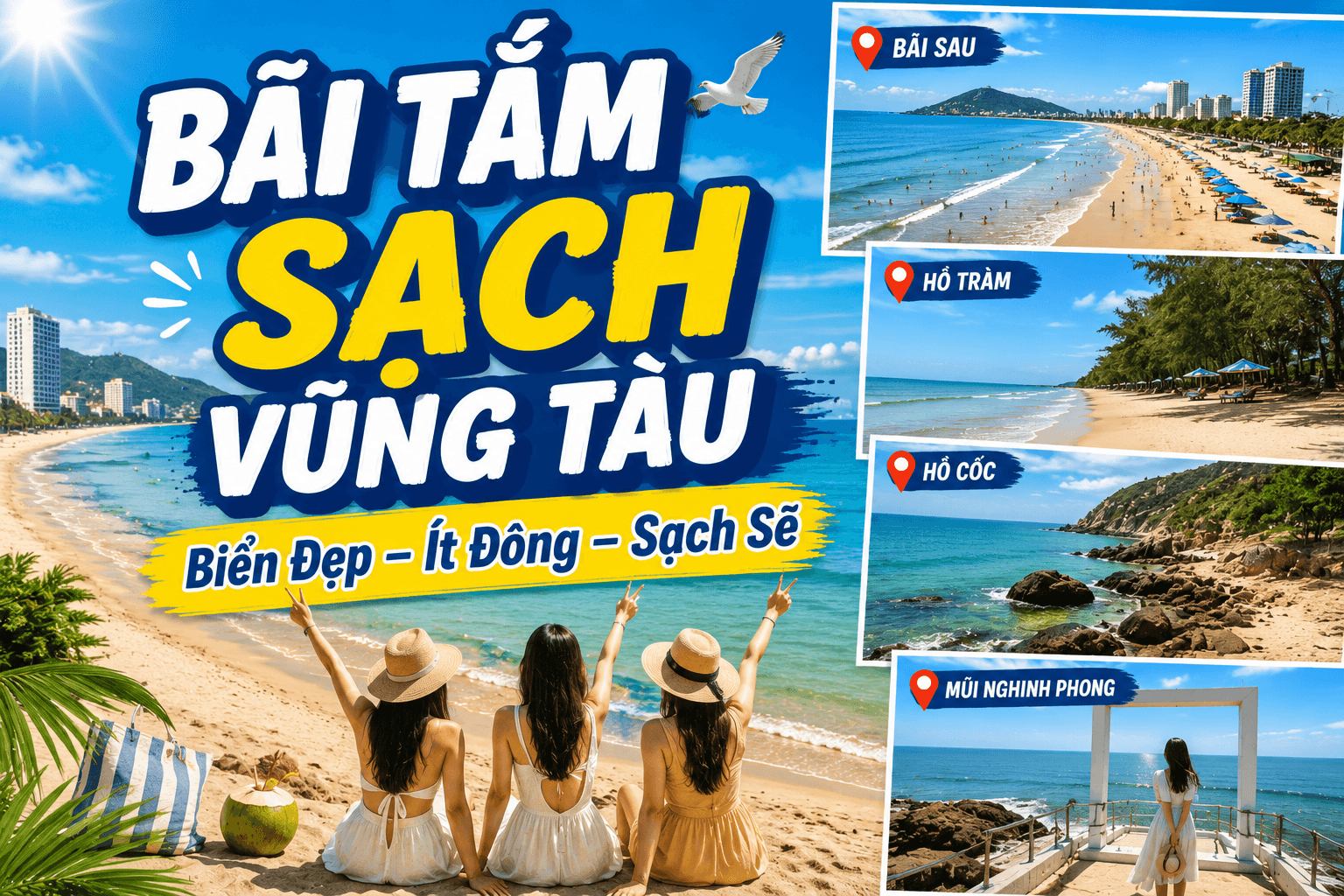 Bãi Tắm Sạch Vũng Tàu: Gợi Ý Điểm Biển Đẹp Dễ Đi Cuối Tuần