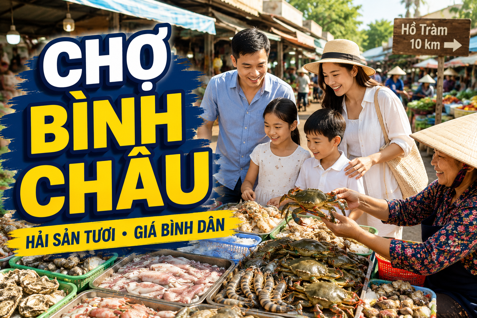 Chợ Bình Châu: Khám Phá Chợ Hải Sản Địa Phương Gần Hồ Tràm
